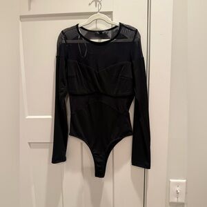 Lulu's Black Long Sleeve Bodysuit - NWOT